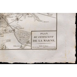 1827 - Carte de la Marne et de la Seine à Paris 