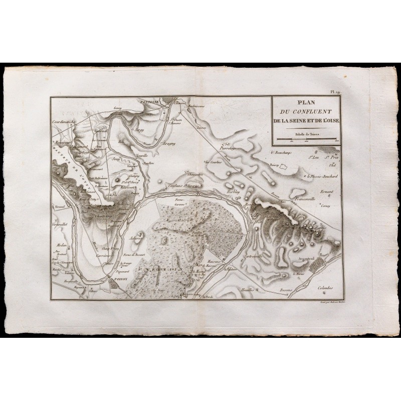 1827 - Carte du confluent de la Seine et de l'Oise 