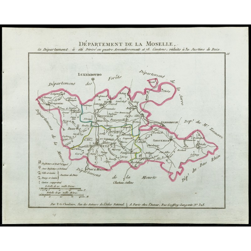 Gravure de 1802 - Département de la Moselle - 1