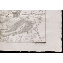 1827 - Carte des volcans du Puy-de-Dôme 