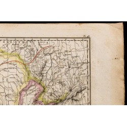 1827 - Carte physique et géologique de la France 