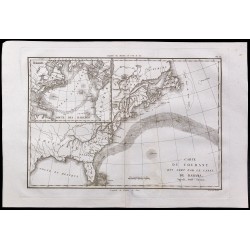 1827 - Carte ancienne du Gulf-Stream 