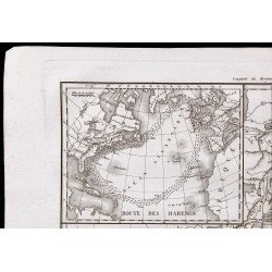 1827 - Carte ancienne du Gulf-Stream 