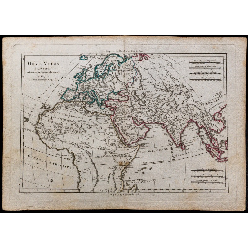 1781 - Carte du monde ancien (Orbis Vetus) 