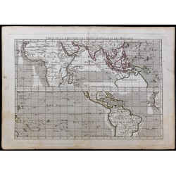 1780 - Carte des vents généraux et des moussons 