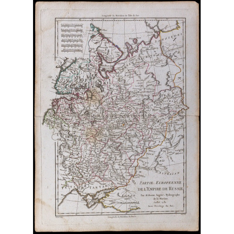 1781 - Carte de la Partie européenne de l'Empire de Russie 