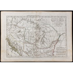 1780 - Carte des provinces romaines de Pannonie... 
