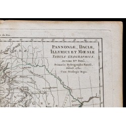 1780 - Carte des provinces romaines de Pannonie... 