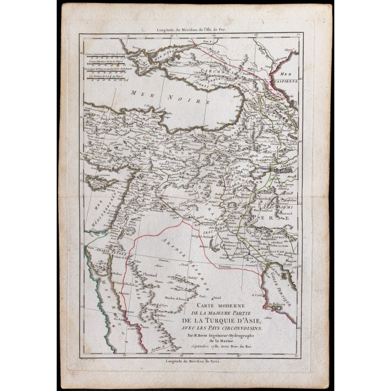 1781 - Carte de la Turquie d'Asie 