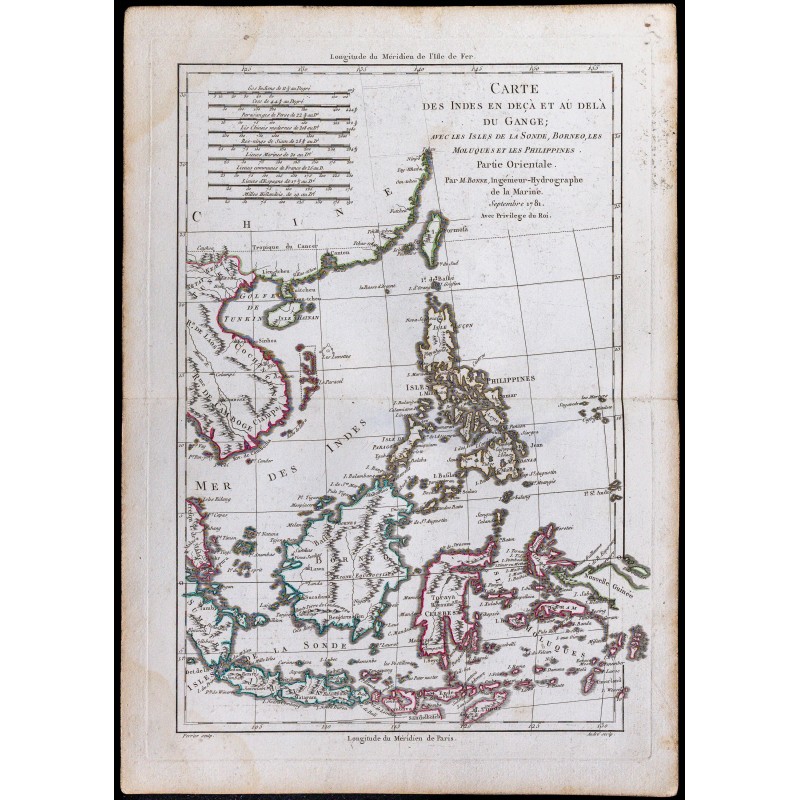 1781 - Carte des Indes orientales 