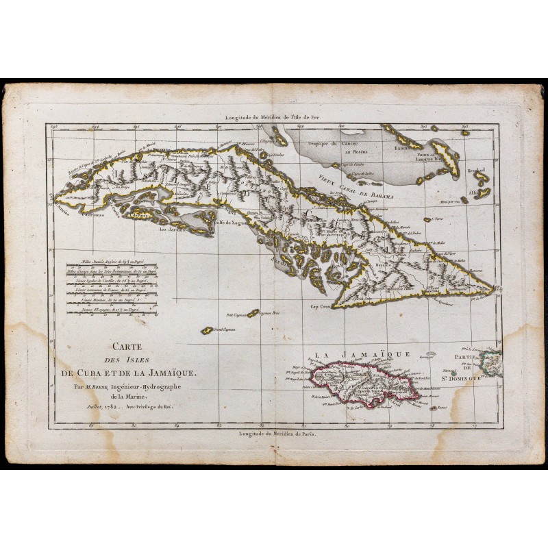 1782 - Carte des Isles de Cuba et de la Jamaïque 