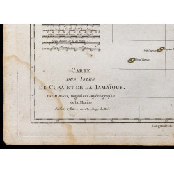 1782 - Carte des Isles de Cuba et de la Jamaïque 