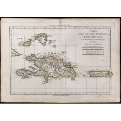1782 - Carte des Isles de St. Domingue et de Porto-Rico 