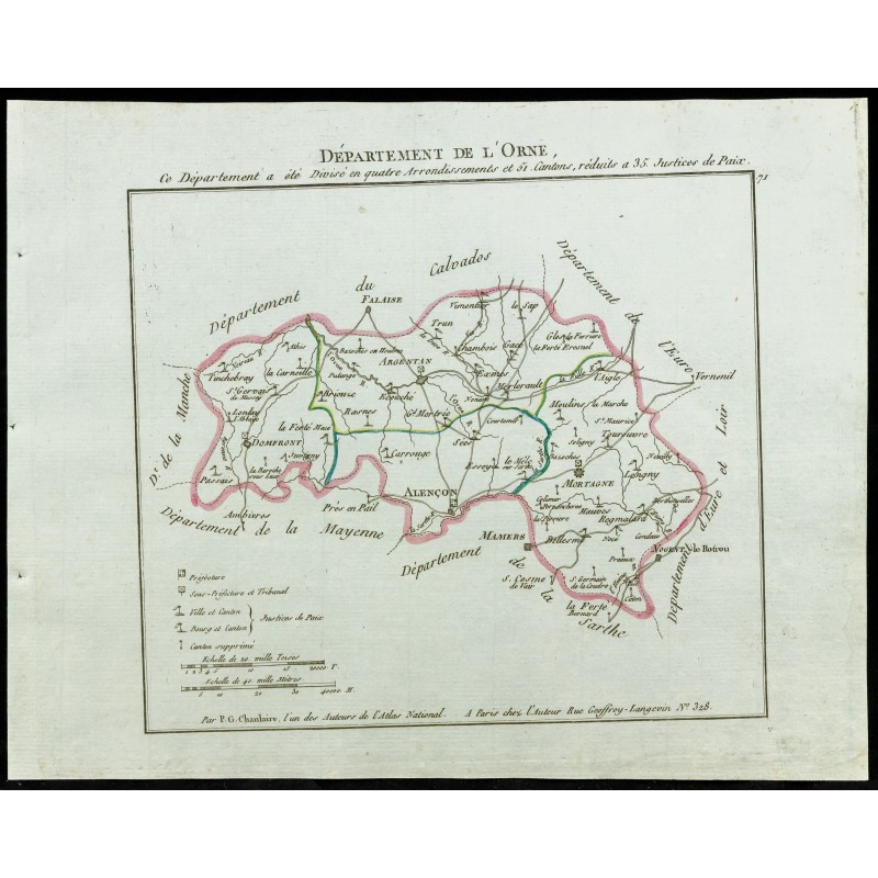 Gravure de 1802 - Département de l'Orne - 1