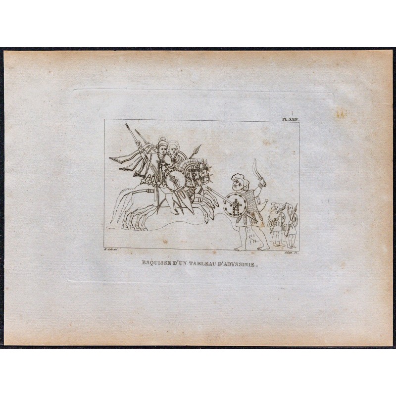 1816 - Scène de guerriers abyssins 