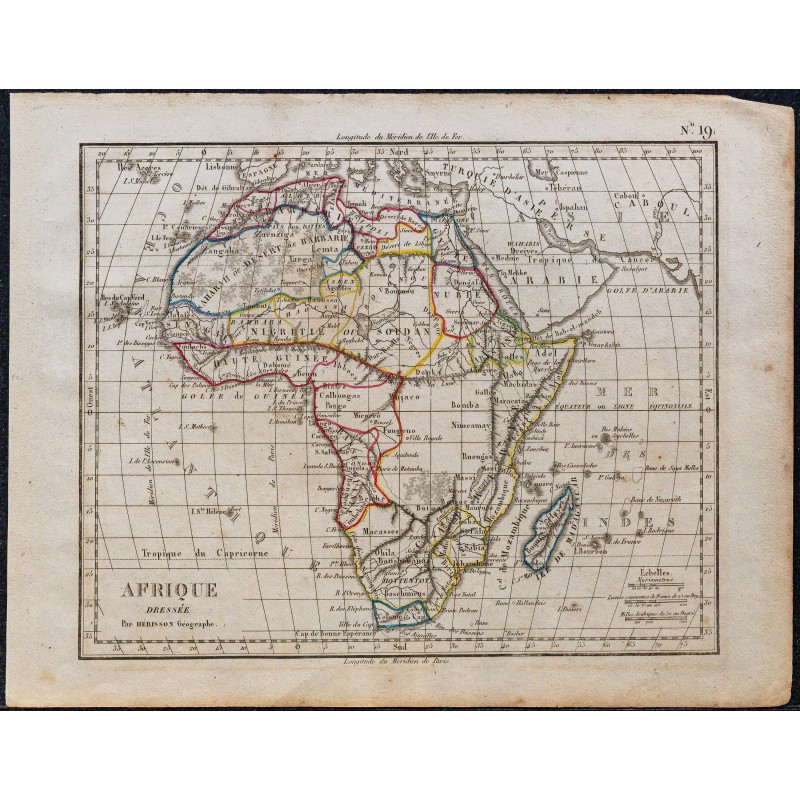 1828 - Carte de l'Afrique 