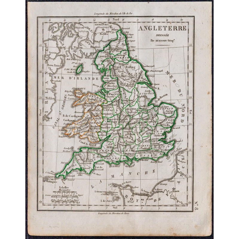 1828 - Carte de l'Angleterre 