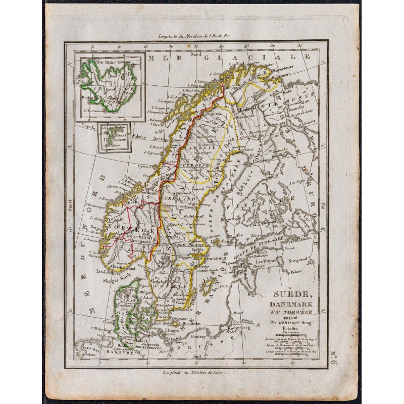 1828 - Carte de la Scandinavie 