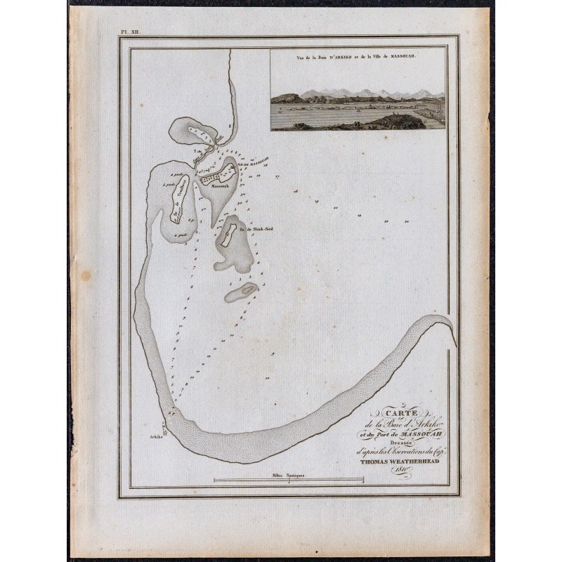 1816 - Baie d'Arkiko et port de Massouah (Massawa, Érythrée) 