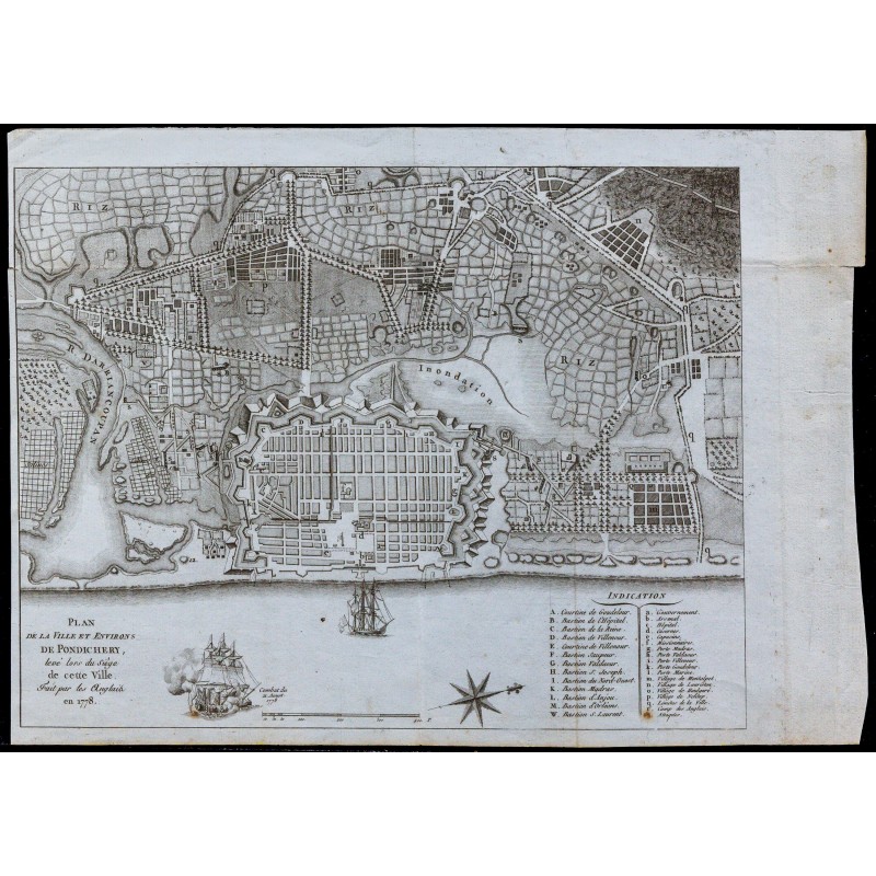 1791 - Plan de Pondichéry 