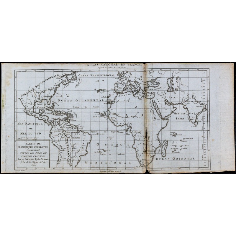 1791 - Planisphère des colonies françaises 