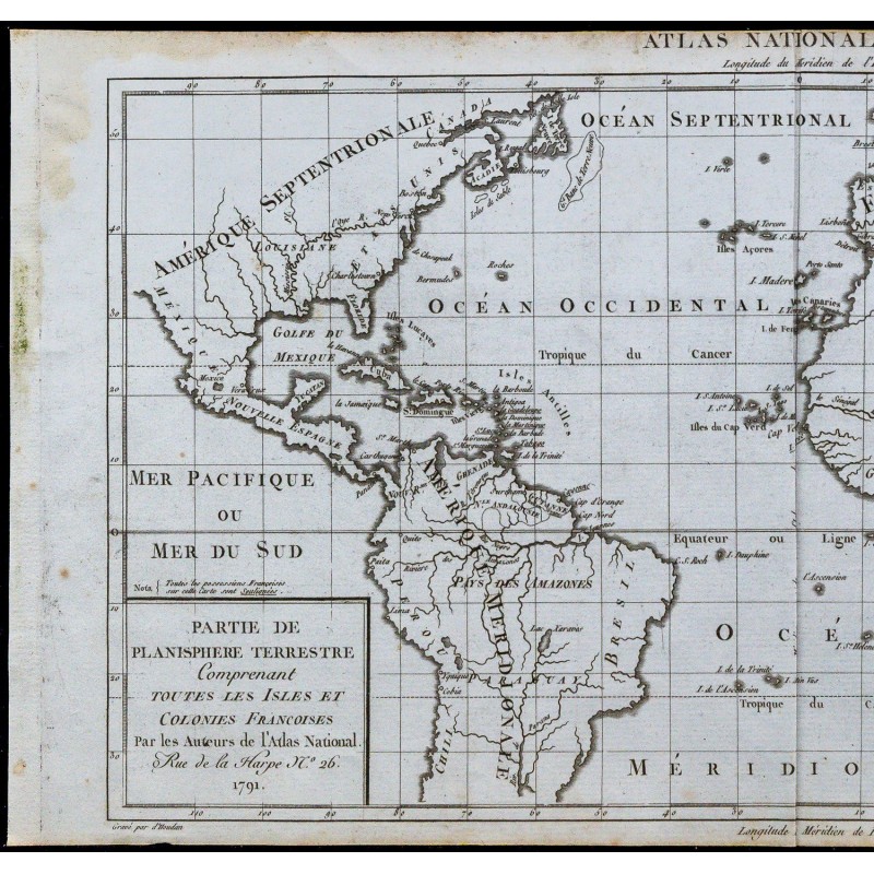 1791 - Planisphère des colonies françaises