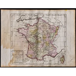 1791 - Carte de la France divisée en II provinces 