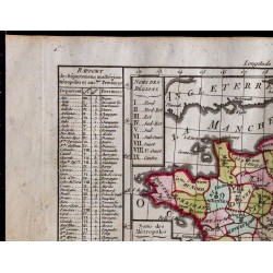 1791 - Carte des départements et provinces de la France 