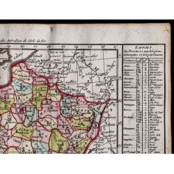 1791 - Carte des départements et provinces de la France 