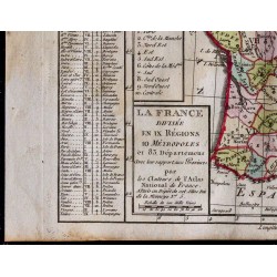 1791 - Carte des départements et provinces de la France 
