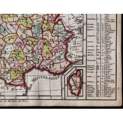 1791 - Carte des départements et provinces de la France 