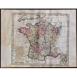 1791 - Carte des divisions militaires de la France 