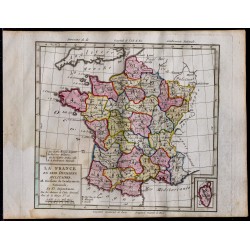 1791 - Carte de la France en divisions militaires 