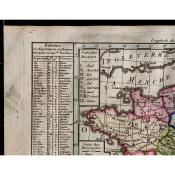 1791 - Carte des départements et provinces de la France 