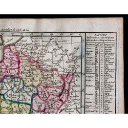 1791 - Carte des départements et provinces de la France 