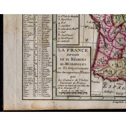 1791 - Carte des départements et provinces de la France 