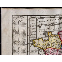1791 - Carte des 83 départements de la France 