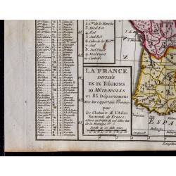 1791 - Carte des 83 départements de la France 