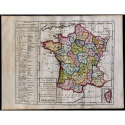 1791 - Carte des conservations forestières de la France 