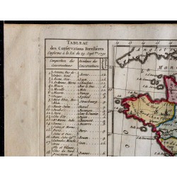 1791 - Carte des conservations forestières de la France 