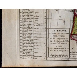 1791 - Carte des conservations forestières de la France 
