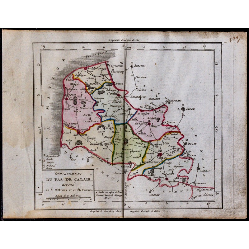1791 - Carte du Pas-de-Calais 