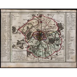 1791 - Carte du département de Paris 