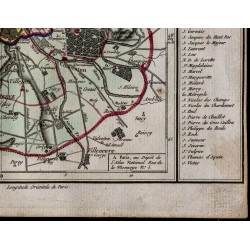 1791 - Carte du département de Paris 