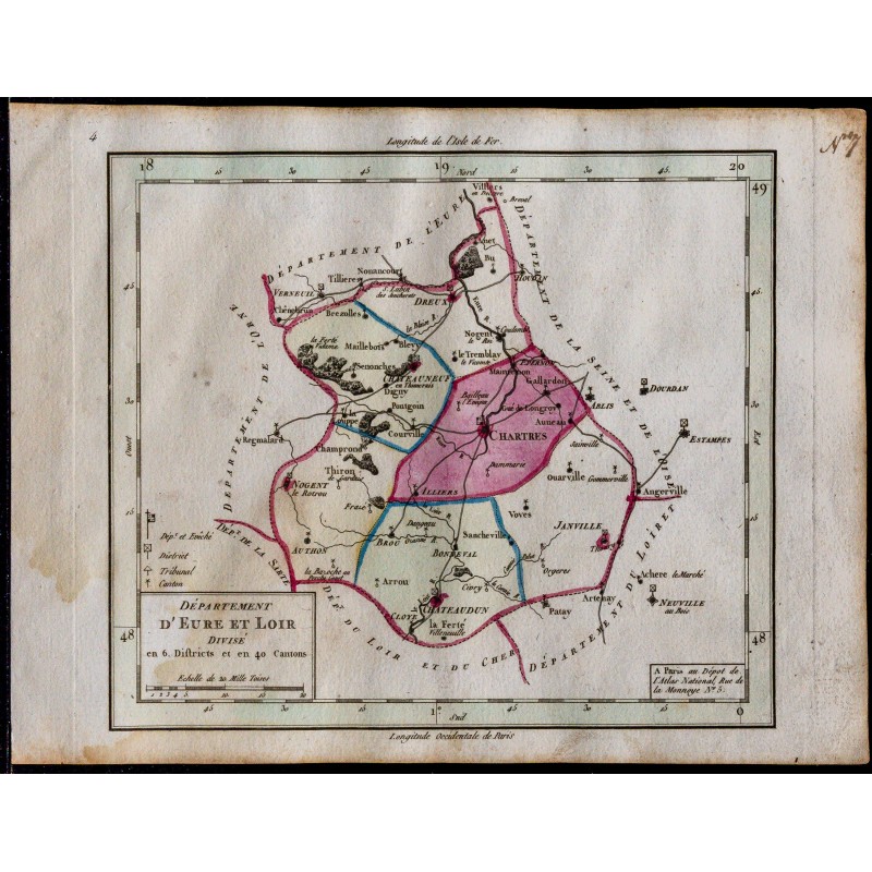 1791 - Carte d'Eure-et-Loir 