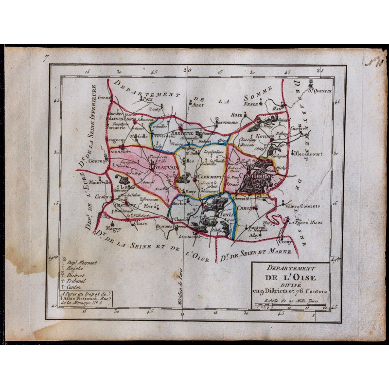 1791 - Carte de l'Oise 