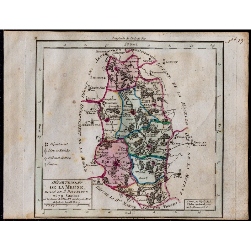 1791 - Carte de la Meuse 