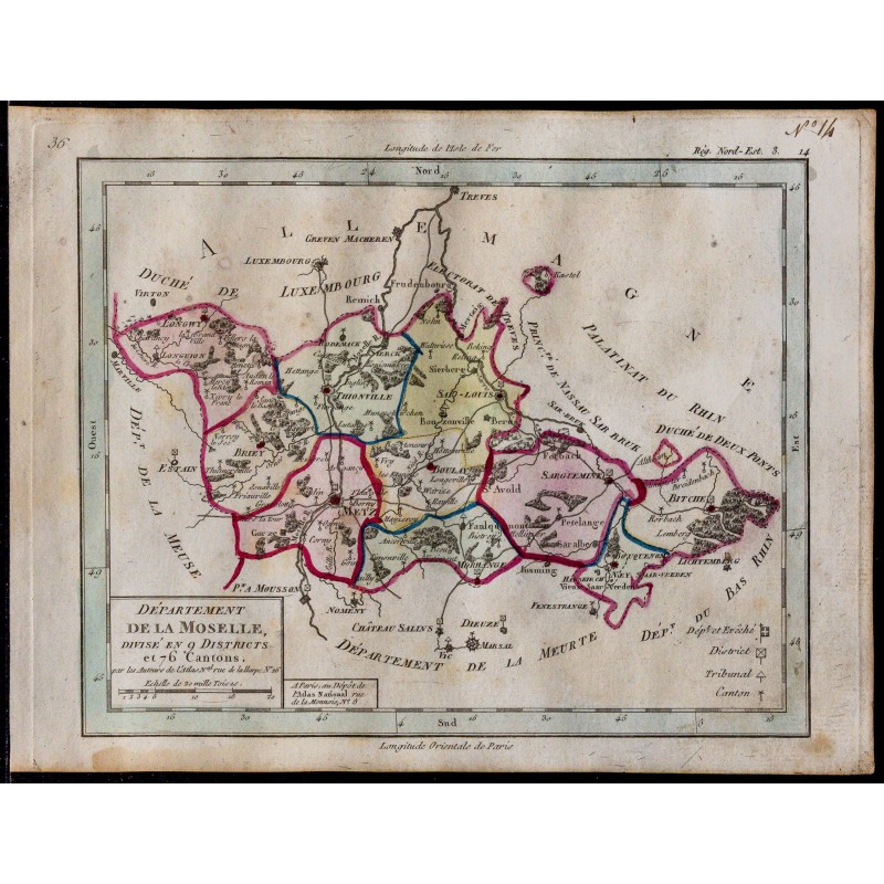 1791 - Carte de la Moselle 