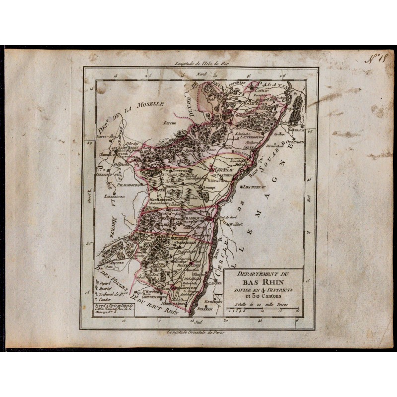 1791 - Carte du Bas-Rhin 