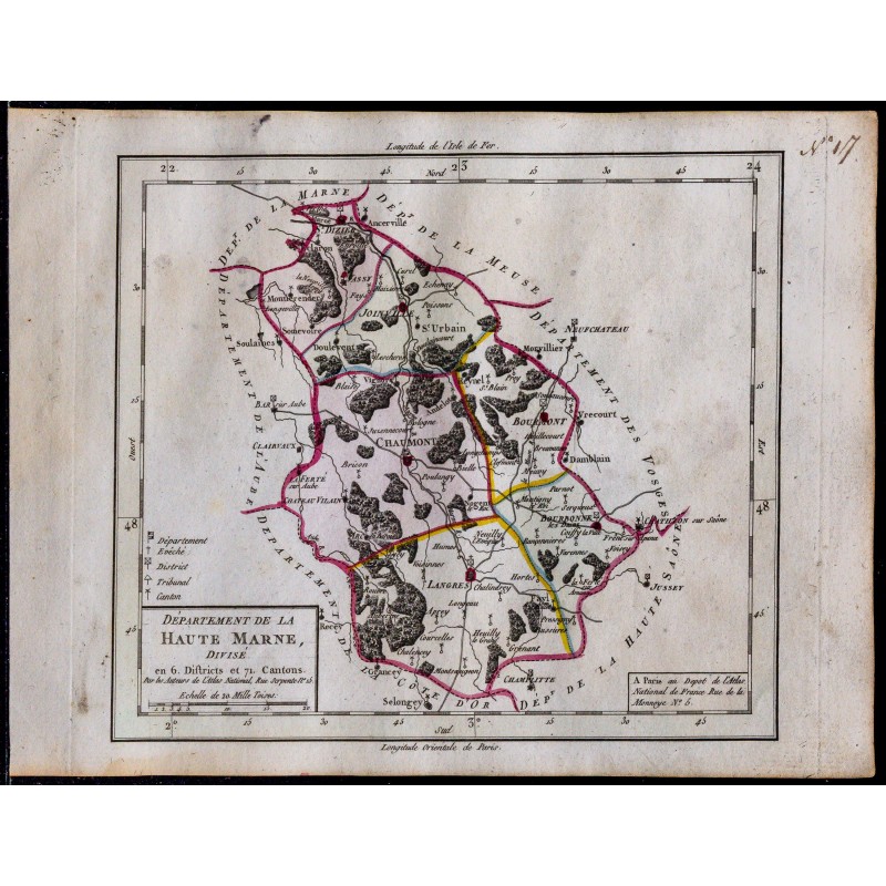 1791 - Carte de Haute-Marne 